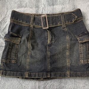 SO Denim Skirt with Belt